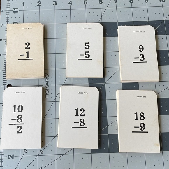 Pair, vintage Dolch popper numbers Arithmetic Learning Series, flashcards, c1958 - Picture 10 of 11